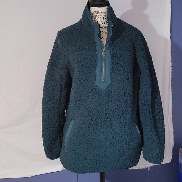 Time & tru 1/4 Zip Jacket Green Medium 8-10 women - Picture 6 of 6